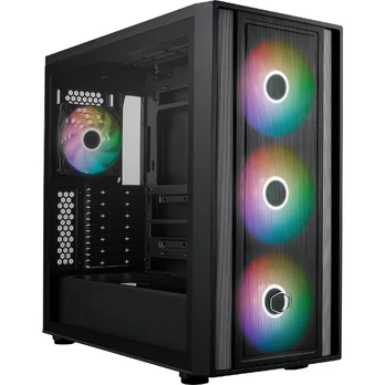 Cooler Master MasterBox 600 (juodas, Tempered Glass)