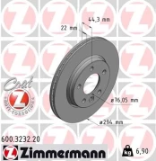 Stabdžių diskas ZIMMERMANN 600.3232.20 kaina