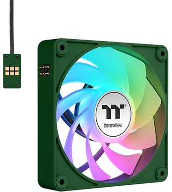 140mm Thermaltake CT140 EX Reverse ARGB Sync PC Cooling Fan Racing Žalias 3 Pack