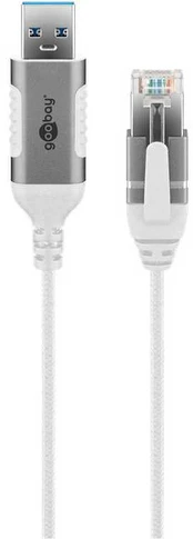 Goobay Ethernet-kabelis USB-A 3.0 til RJ45, Slim, 7,5 m