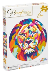 Grafix - Lion Round Puzzle 1000 pcs - (K-400053) kaina