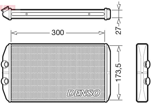 DENSO DRR12008 Heater radiator