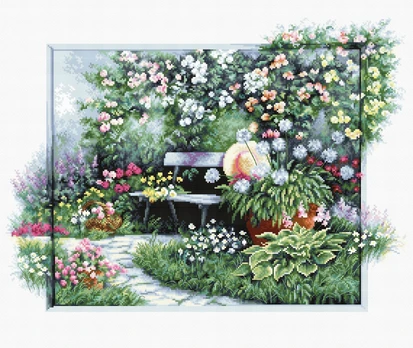 Blooming Garden SBU4012 - siuvinėjimo kryželiu rinkinys