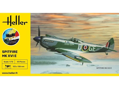 Heller Spitfire Mk XVI E 1/72 plastikinis dovanų rinkinys