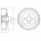 DELPHI BFR768 Brake drum kaina