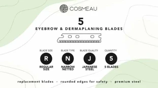 Bamboozy Dermaplaningo antakių peiliukas – 5 vnt.