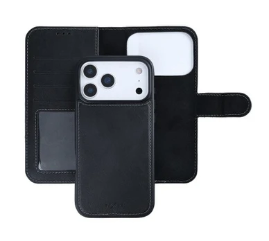 Rixus Duo Magnetic Detachable Wallet For Apple iPhone 17 Pro Max Black