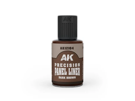 AK Interactive Dark Brown panelių linijų dažai, 30 ml AK12104