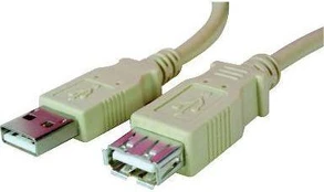 Kabelis USB Logo USB-A - USB-A 1.8 m Balta (17058)