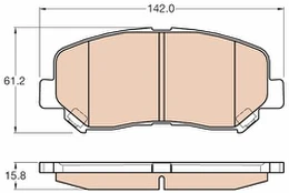 TRW GDB3562 Brake pad set