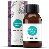 Imunitetui VIRIDIAN ORGANIC ELDERBERRY & VIT C, 100 ml kaina