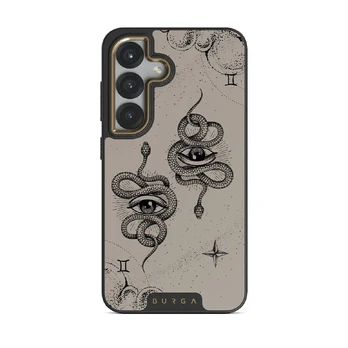 Gemini - Samsung Galaxy S25 Case, Elite Dark (Magnetic) / Gold / Nude