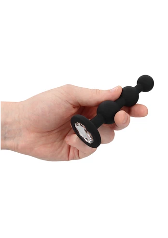 Ouch By Shots Silicone Beaded Diamond Butt Plug