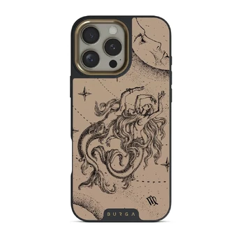 Virgo - iPhone 16 Pro Max Case, Elite Dark (MagSafe) / Gold / Beige