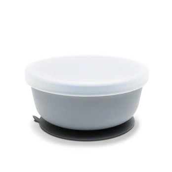 Silikoninis prilipantis maisto dubuo Lorelli, pilkas