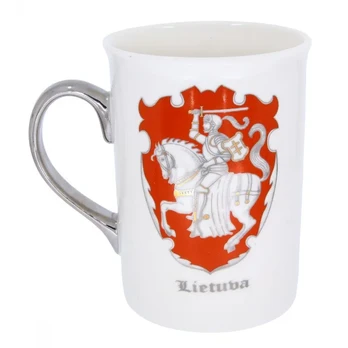 Porcelianinis puodelis LIETUVA, VYTIS, 300 ml