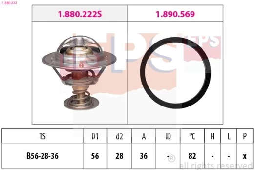Termostatas, aušinimo skystis EPS 1.880.222