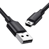 Laidas Ugreen UG10355, Mini USB/USB, juoda kaina
