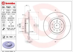 Stabdžių diskas BREMBO 08.7861.11 kaina