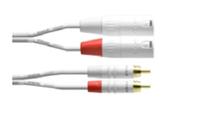 Cordial 2 x RCA - 2 x XLR garso laidas, 6 m, baltas