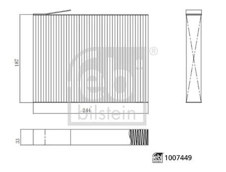 Filtras, salono oras FEBI BILSTEIN 1007449