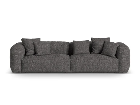 Boucle Modular Sofa, "Martina", 4 Seats, 320x106x75, Anthracite