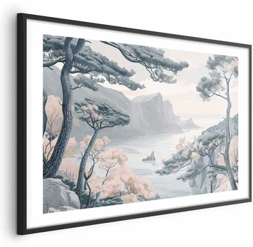 Artgeist Plakatas - Mėlyna Coast in Delicate Colors