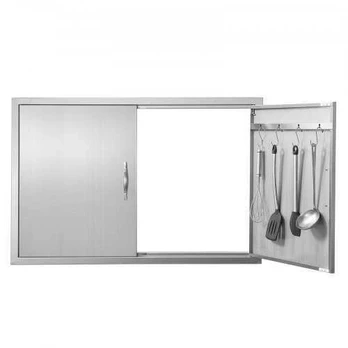 990x660 mm lauko virtuvės durys iš nerūdijančio plieno