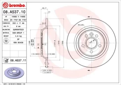 Stabdžių diskas BREMBO 08.A537.11 kaina