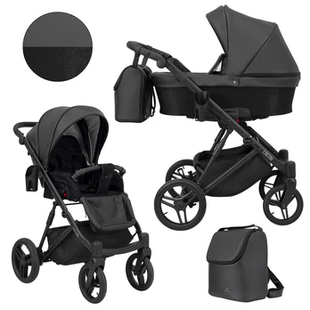 Universalus vežimėlis Lazzio Kunert 2in1 black ECO