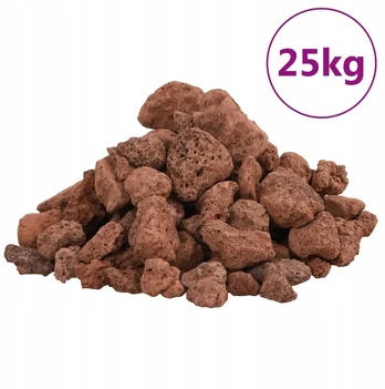 Vulkaninė uoliena, 25 kg, raudona, 1-2 cm