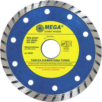 Mega TURBO deimantinis diskas 2,4x7,3 mm 125 mm 88525