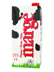 Pienas MARGĖ 3,2% riebumo, 1 l kaina