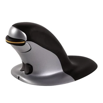 Fellowes Pelė Penguin beidhändig belaidė Gr.L juodas/silb