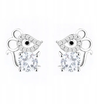 Sidabriniai auskarai su birthstone išleistuvėms