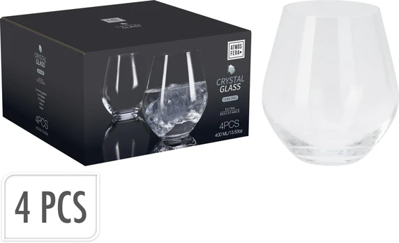 Mondex Rinkinys 4 SZKLANEK DO WODY 400 ML