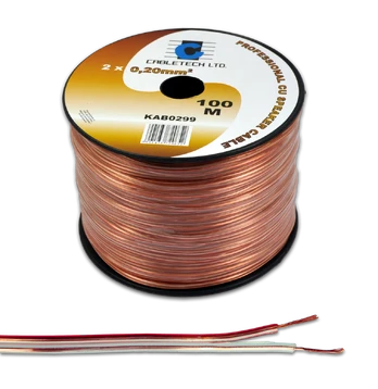 Cabletech Laidas kolonėlėms 2x0.2mm² skaidrus, OFC varinis
