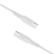 Fixed Liquid Silicone Cable USB-C/USB-C, 2m, 60W FIXDLS-CC2-WH kaina