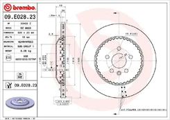 Stabdžių diskas BREMBO 09.E028.23 kaina