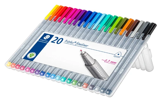 Staedtler triplus fineliner 20 spalvų