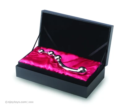 njoy Fun Wand prostatos masažuoklis iš nerūdijančio plieno, 20 cm