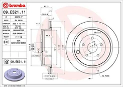 Stabdžių diskas BREMBO 09.E521.11