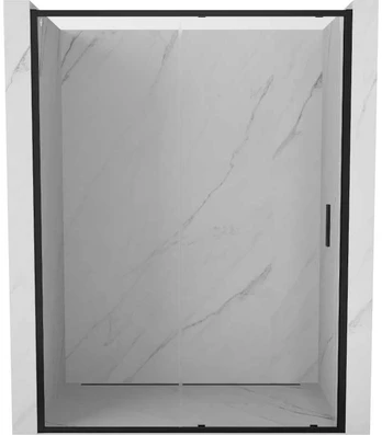 Dušo durys Mexen Exo, stumdomos, 145 cm, transparent/juodas