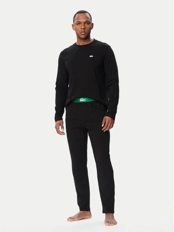 Lacoste Pižama 4H0924 Juoda Regular Fit