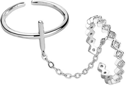 Sidabrinis žiedas Chained