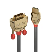 Lindy 2M Hdmi To Dvi Cable, Gold Line kaina