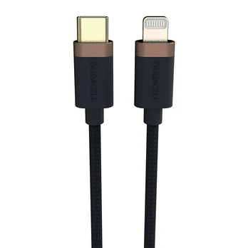 Duracell USB-C laidas skirtas Lightning 1m (juodas)