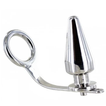 Metal Hard Steel Intimate Ring with Conical Plug 45x45mm