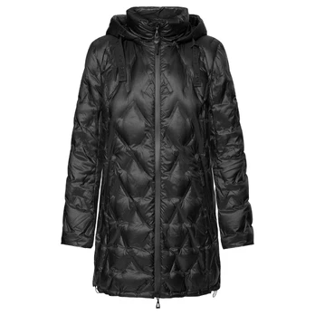 Pūkinis paltas moterims, Juoda, Down coat
