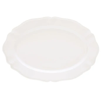 Easy Life Serviravimo lėkštė PERLE WHITE (36x25 cm)